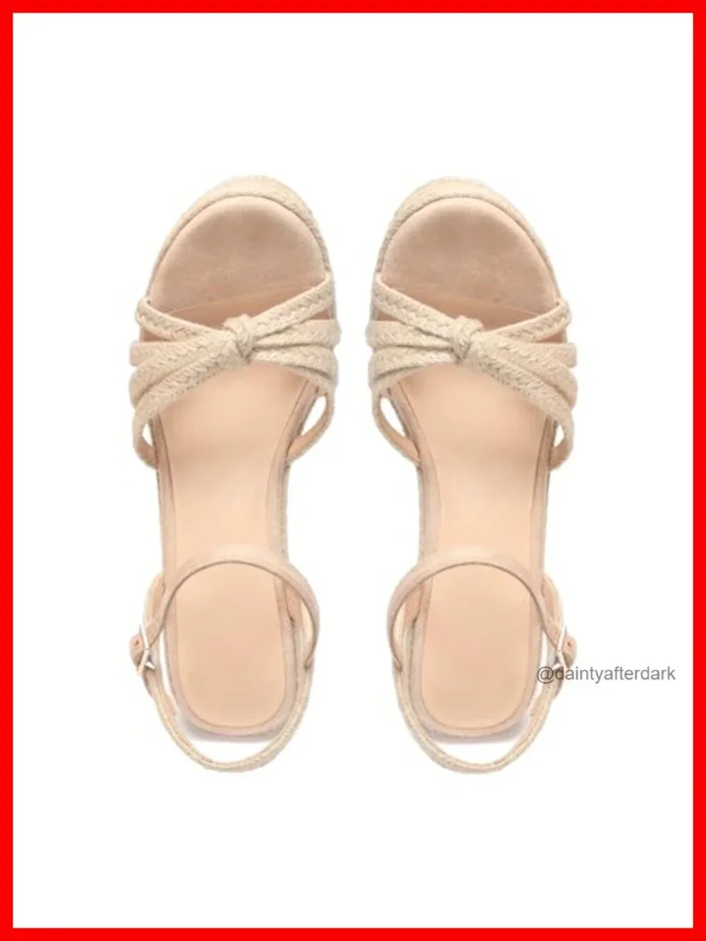 Women's Espadrille Wedge Sandals Open Toe Ankle Strap Cushioned Insole Natural
